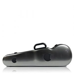 HIGHTECH CONTOURED VIOLIN CASE - SILVER CARBON LOOK